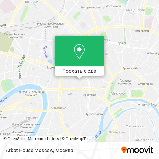 Карта Arbat House Moscow