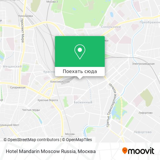 Карта Hotel Mandarin Moscow Russia