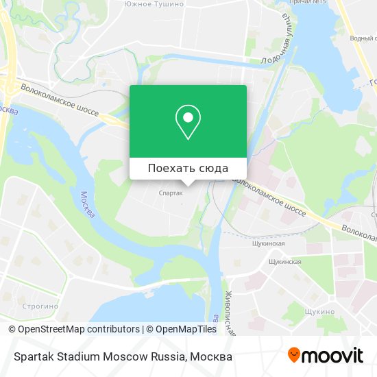 Карта Spartak Stadium Moscow Russia