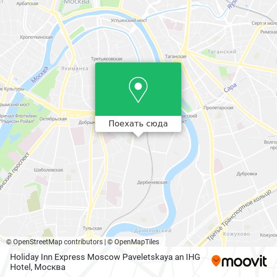 Карта Holiday Inn Express Moscow Paveletskaya an IHG Hotel