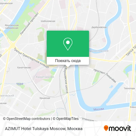 Карта AZIMUT Hotel Tulskaya Moscow
