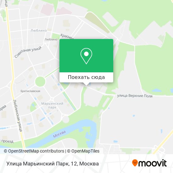 Карта Улица Марьинский Парк, 12
