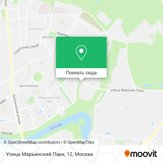 Карта Улица Марьинский Парк, 12