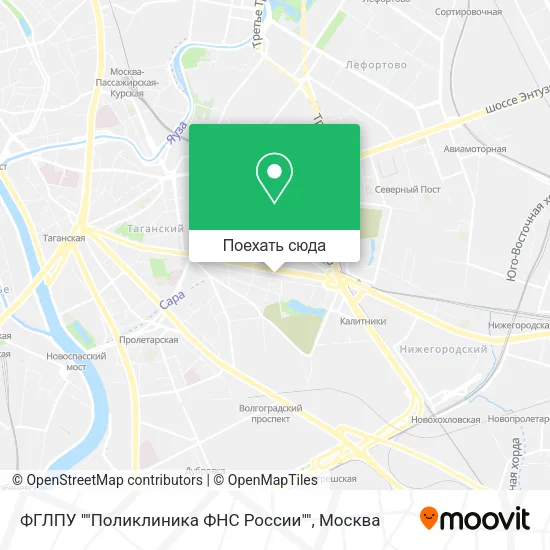 Карта ФГЛПУ ""Поликлиника ФНС России""