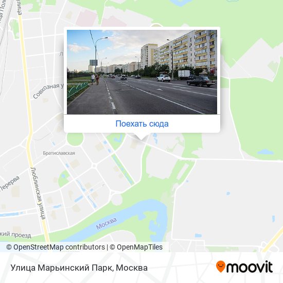 Карта Улица Марьинский Парк