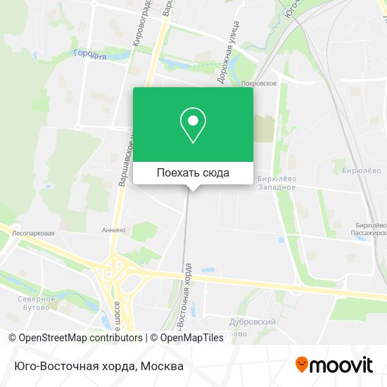 Карта Юго-Восточная хорда