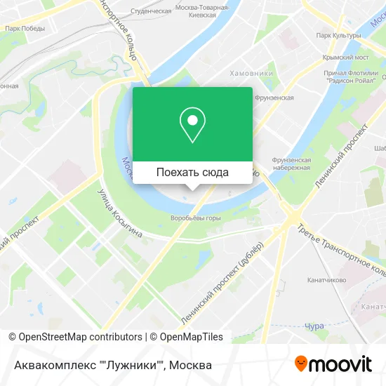 Карта Аквакомплекс ""Лужники""