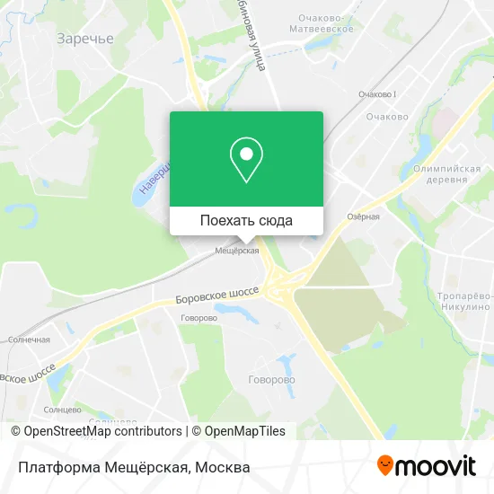 Карта Платформа Мещёрская