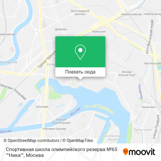 Карта Спортивная школа олимпийского резерва №65 ""Ника""