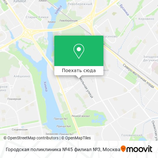 Карта Городская поликлиника №45 филиал №3