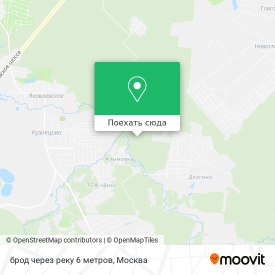 Карта брод через реку 6 метров