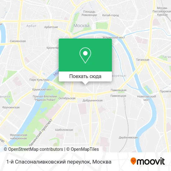 Карта 1-й Спасоналивковский переулок