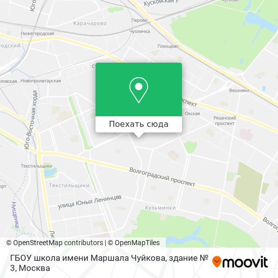 Карта ГБОУ школа имени Маршала Чуйкова, здание № 3