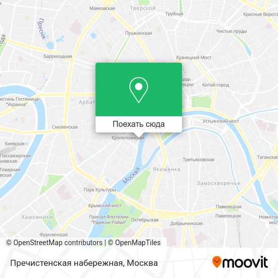 Карта Пречистенская набережная