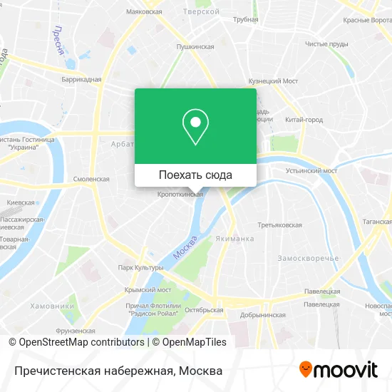 Карта Пречистенская набережная