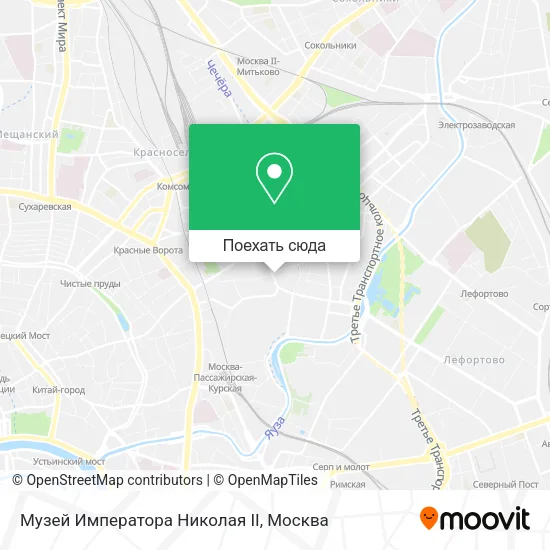 Карта Музей Императора Николая II