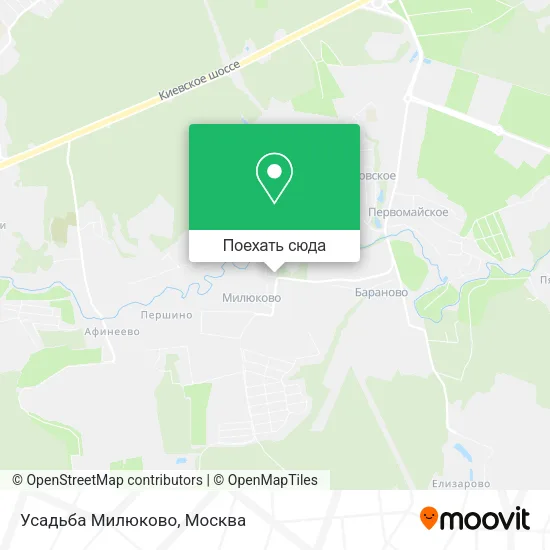 Карта Усадьба Милюково