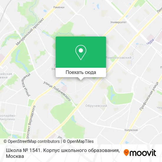 Карта Школа № 1541. Корпус школьного образования