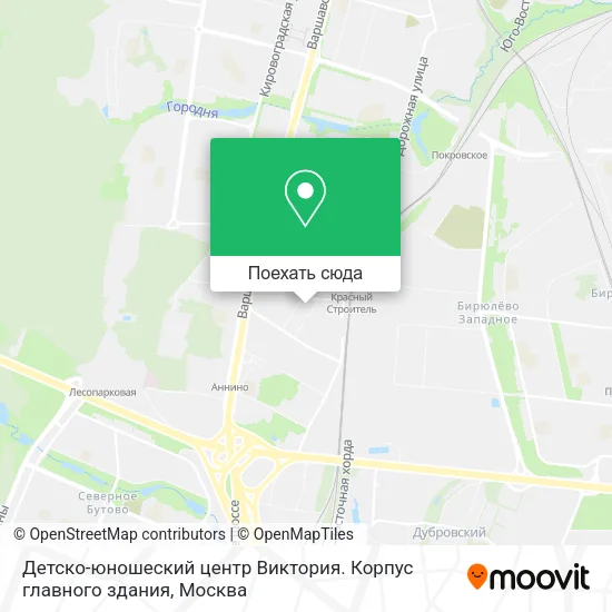 Карта Детско-юношеский центр Виктория. Корпус главного здания