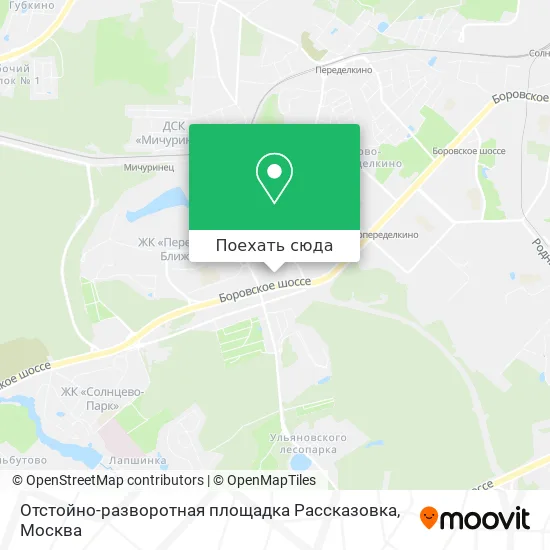 Карта Отстойно-разворотная площадка Рассказовка