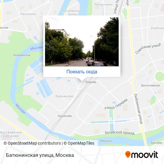 Карта Батюнинская улица