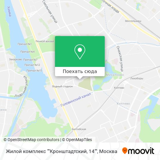 Карта Жилой комплекс ""Кронштадтский, 14""