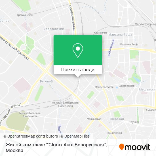 Карта Жилой комплекс ""Glorax Aura Белорусская""