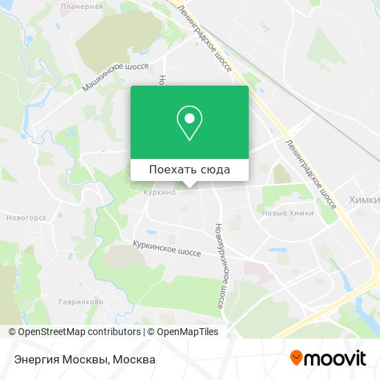Карта Энергия Москвы