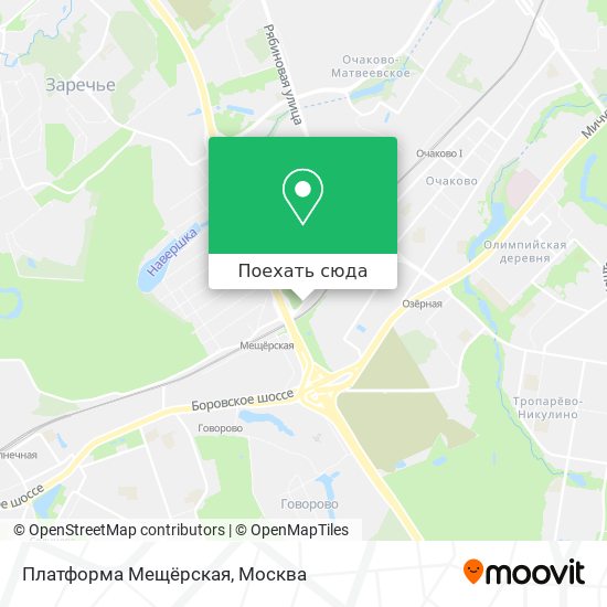 Карта Платформа Мещёрская