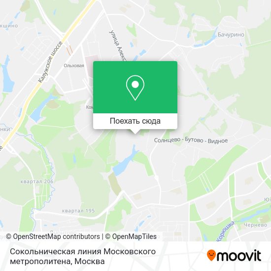 Карта Сокольническая линия Московского метрополитена