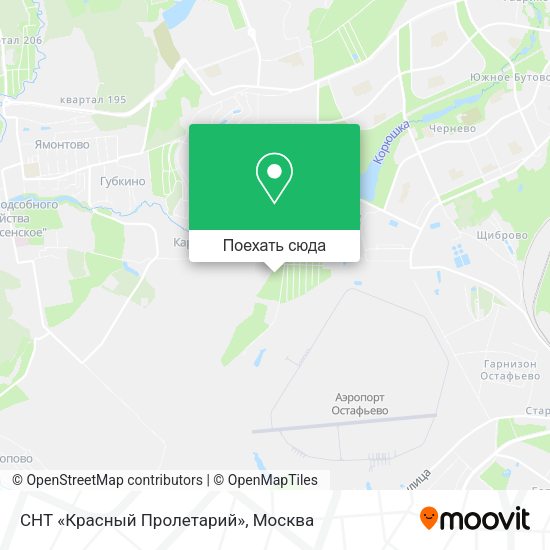 Карта СНТ «Красный Пролетарий»