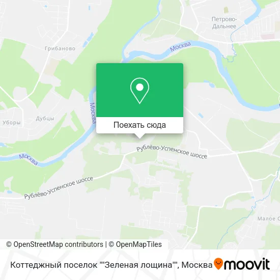 Карта Коттеджный поселок ""Зеленая лощина""