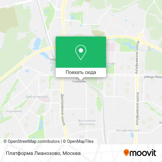 Карта Платформа Лианозово