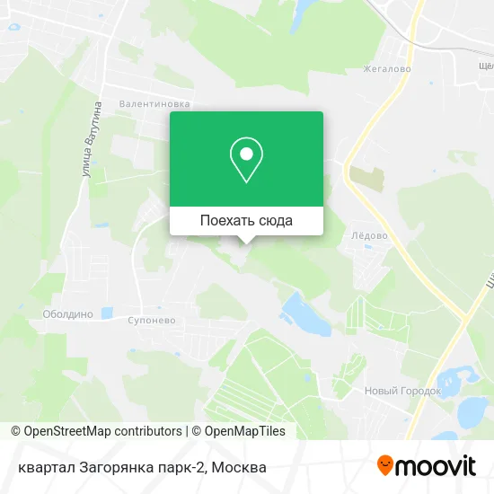 Карта квартал Загорянка парк-2