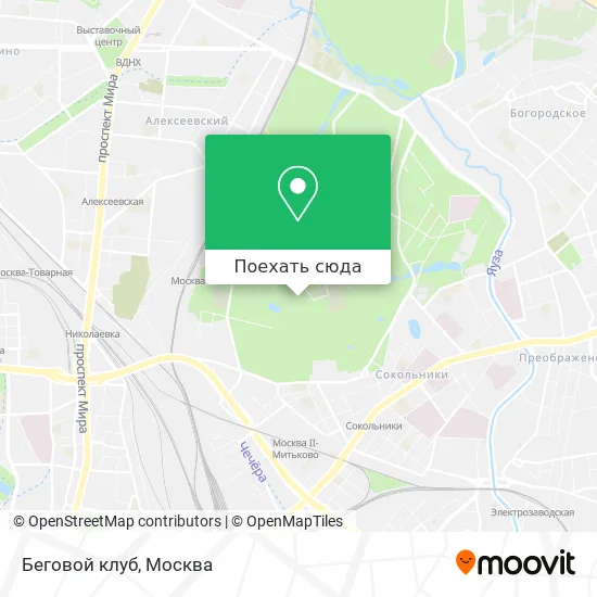 Карта Беговой клуб