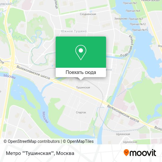 Карта Метро ""Тушинская""