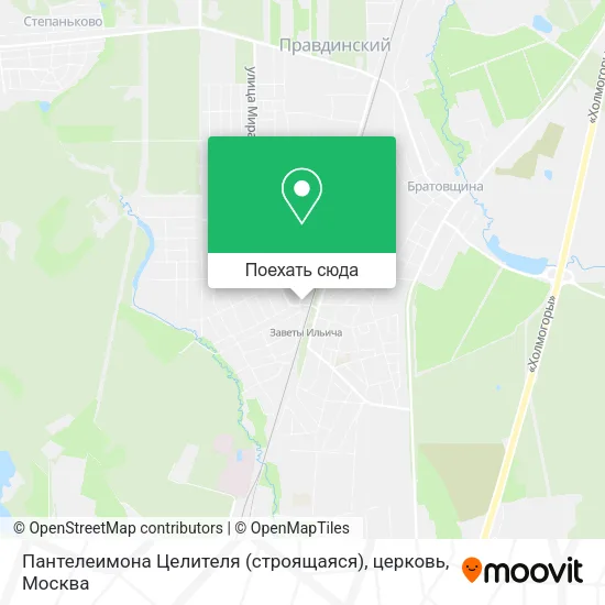 Карта Пантелеимона Целителя (строящаяся), церковь