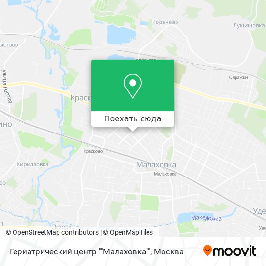 Карта Гериатрический центр ""Малаховка""
