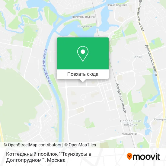 Карта Коттеджный посёлок ""Таунхаусы в Долгопрудном""