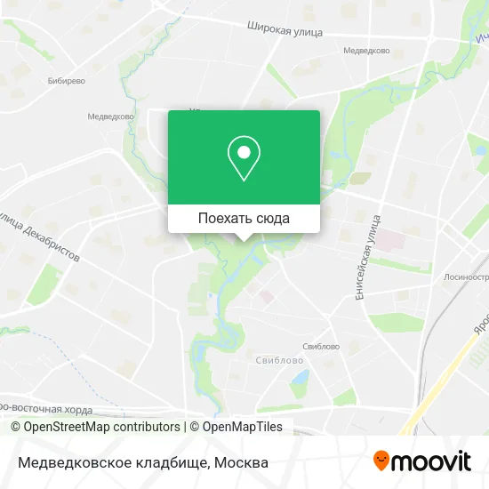Карта Медведковское кладбище