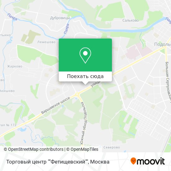 Карта Торговый центр ""Фетищевский""