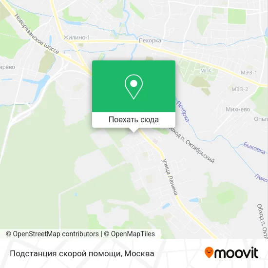 Карта Подстанция скорой помощи