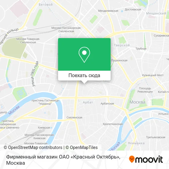 Карта Фирменный магазин ОАО «Красный Октябрь»