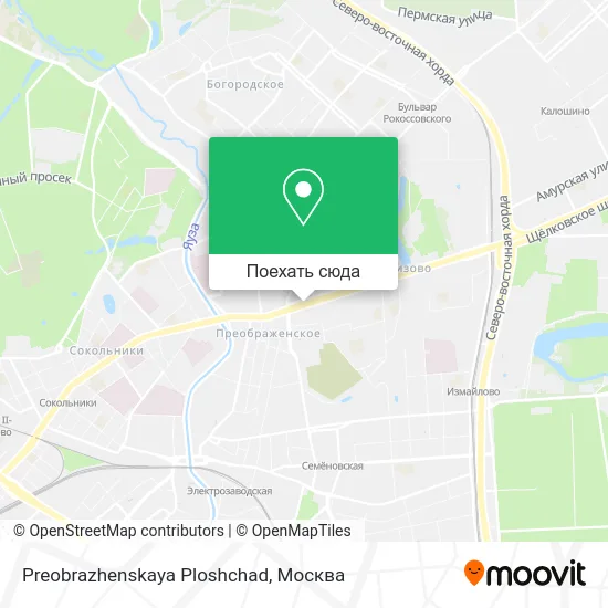 Карта Preobrazhenskaya Ploshchad