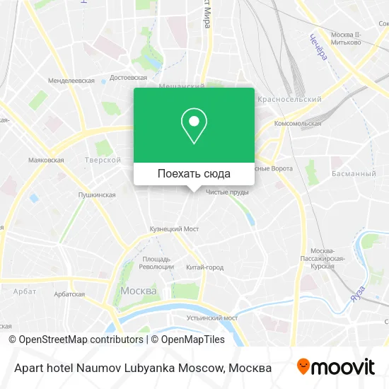 Карта Apart hotel Naumov Lubyanka Moscow