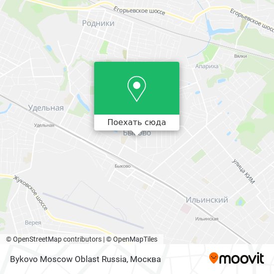 Карта Bykovo Moscow Oblast Russia