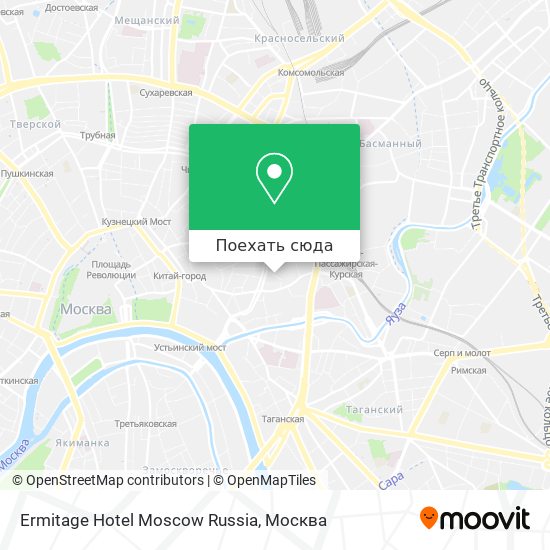 Карта Ermitage Hotel Moscow Russia