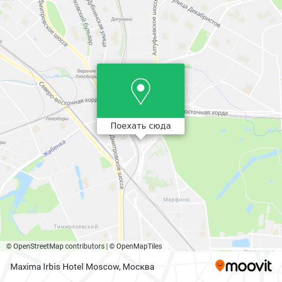 Карта Maxima Irbis Hotel Moscow