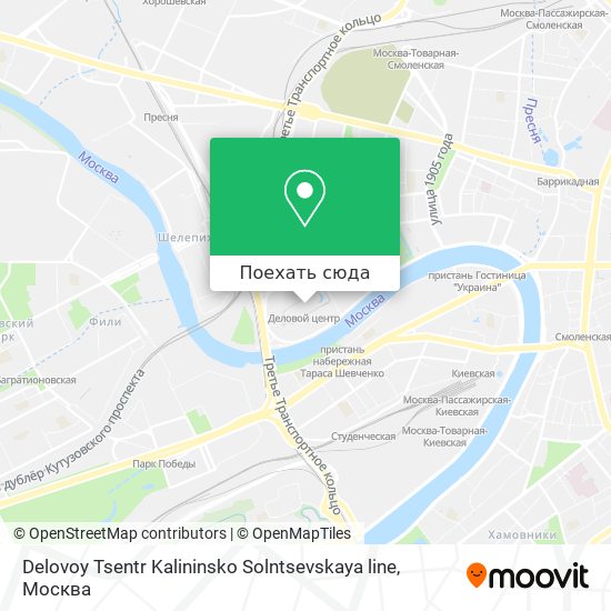 Карта Delovoy Tsentr Kalininsko Solntsevskaya line