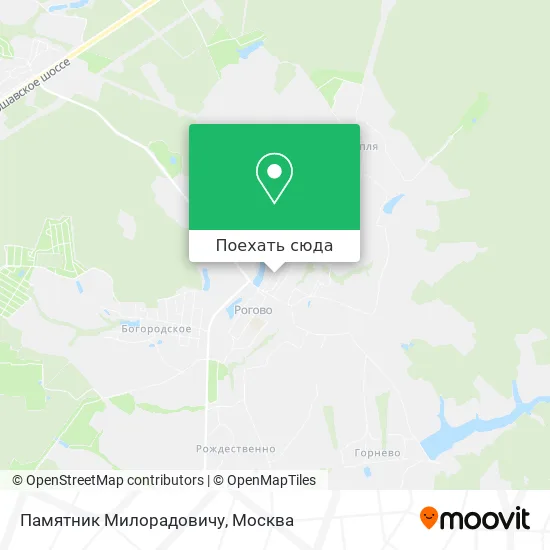 Карта Памятник Милорадовичу